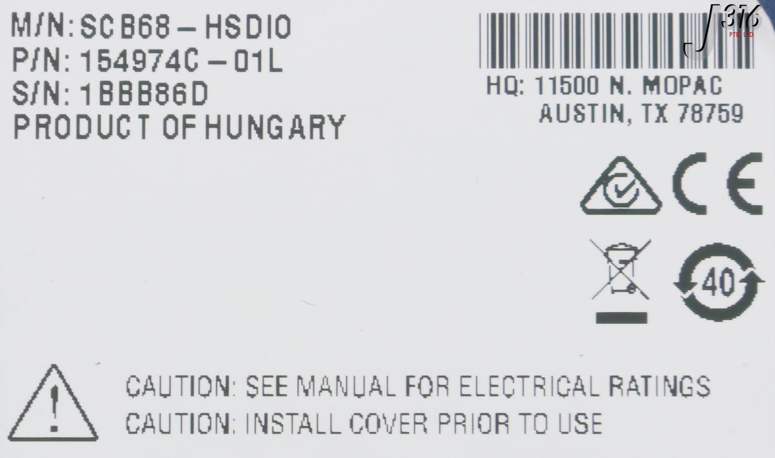 その他 INPUT UNIT 28753 NATIONAL INSTRUMENTS 68-PIN VHDCI, SHIELDED I/O CONNECTOR